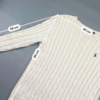 Beige Ralph Lauren Knitted Sweater - Women M - Very Good - Revaleur