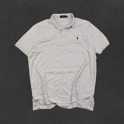 Beige Ralph Lauren Polo Shirt - Men XL - Very Good - Revaleur