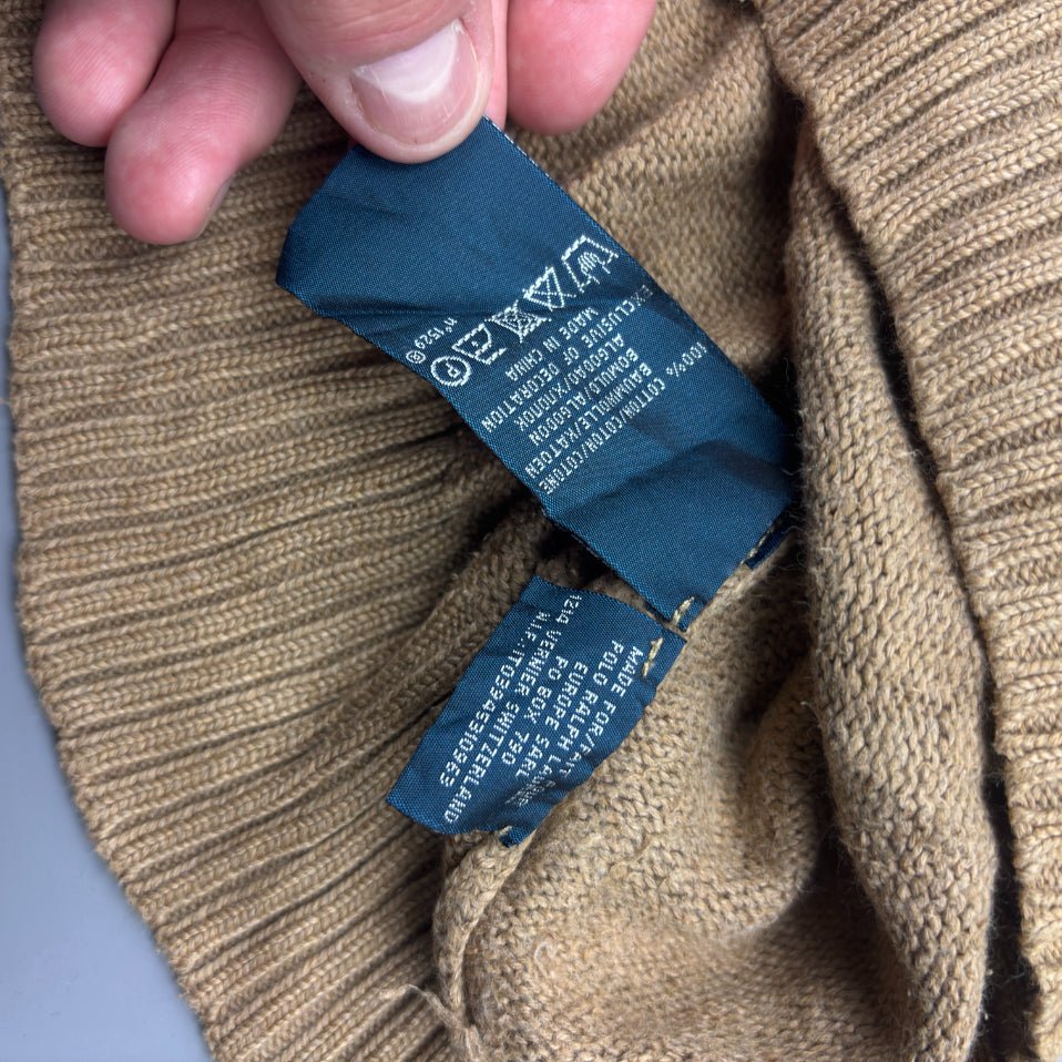 Beige Ralph Lauren V - neck Sweater - S - Very Good - Revaleur
