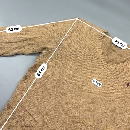 Beige Ralph Lauren V - neck Sweater - S - Very Good - Revaleur