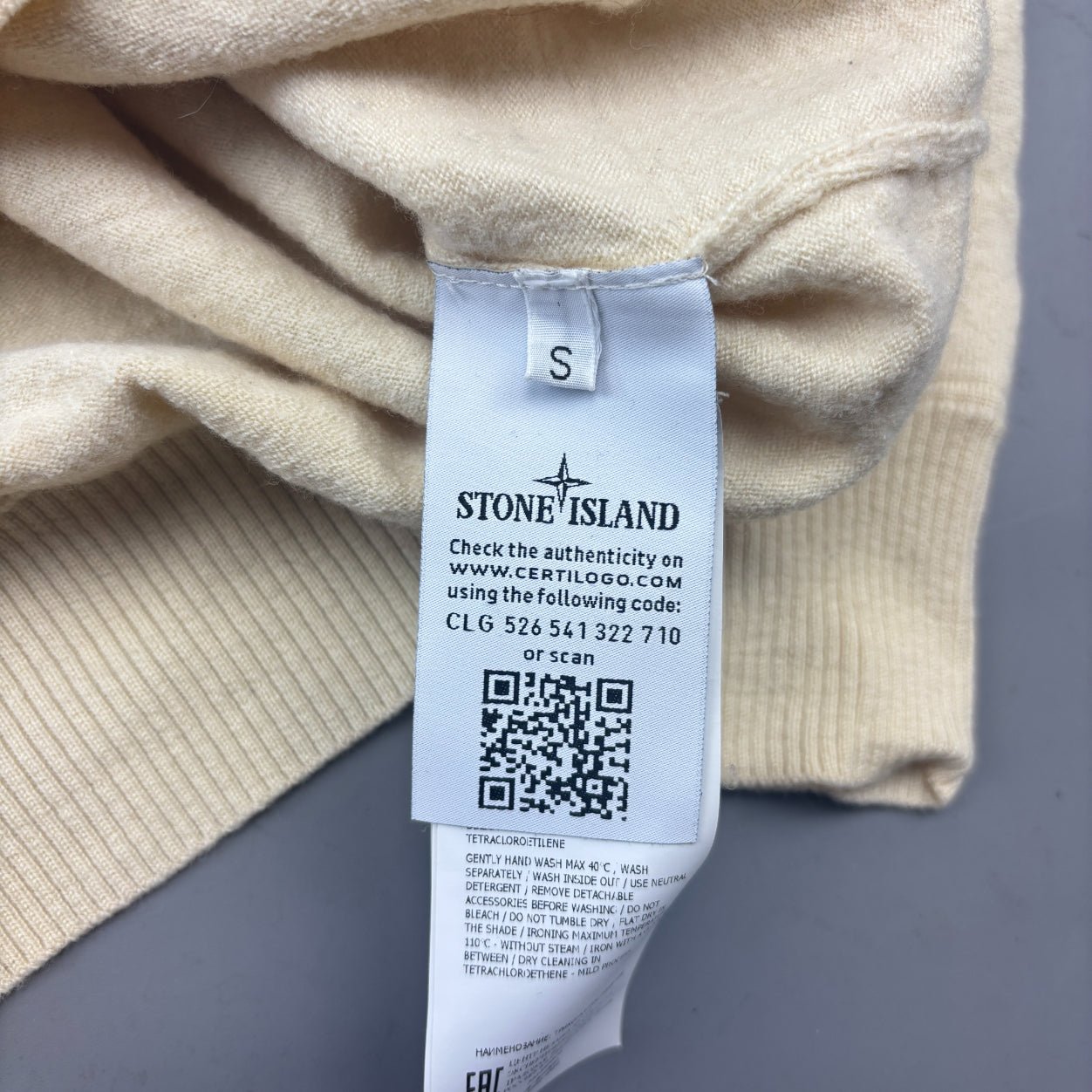 Beige Stone Island Jumper - Men XS - Very Good - Revaleur