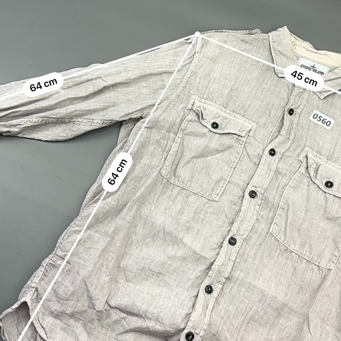 Beige Stone Island Shacket - XL - Very Good - Revaleur