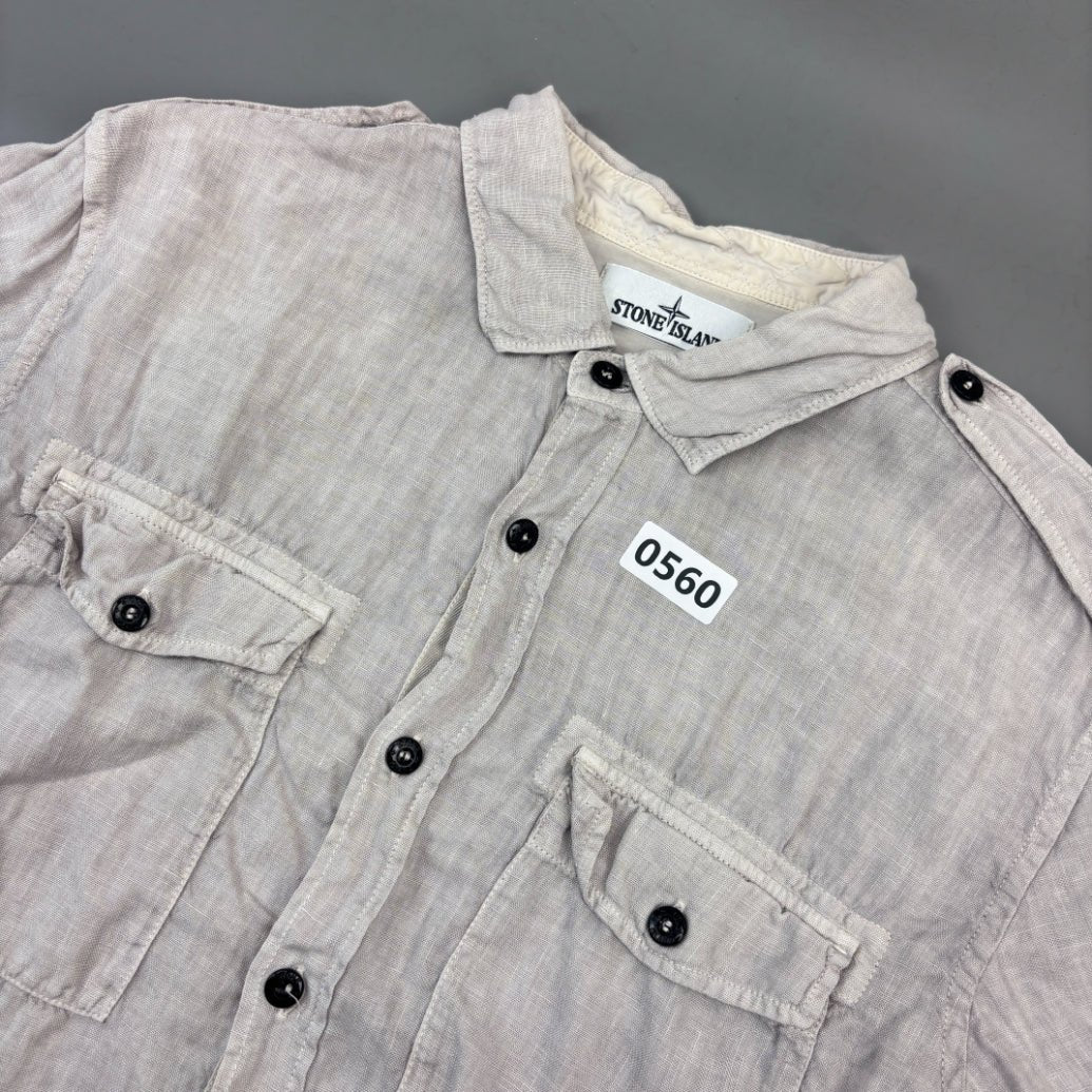 Beige Stone Island Shacket - XL - Very Good - Revaleur