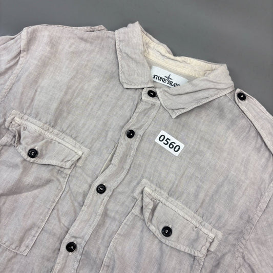 Beige Stone Island Shacket - XL - Very Good - Revaleur