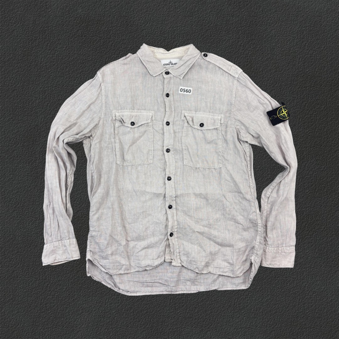 Beige Stone Island Shacket - XL - Very Good - Revaleur