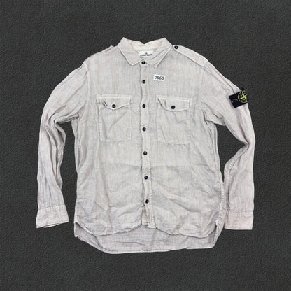 Beige Stone Island Shacket - XL - Very Good - Revaleur