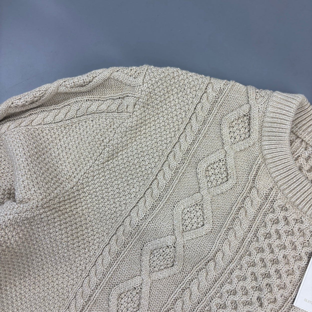 Beige Suitsupply Knitted Sweater - Men XL - New With Tags - Revaleur