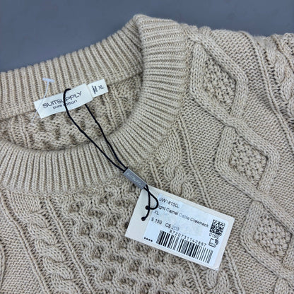 Beige Suitsupply Knitted Sweater - Men XL - New With Tags - Revaleur