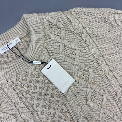 Beige Suitsupply Knitted Sweater - Men XL - New With Tags - Revaleur