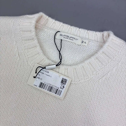 Beige Suitsupply Knitted Sweater - XL - New With Tags - Revaleur