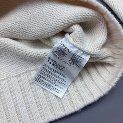 Beige Suitsupply Knitted Sweater - XL - New With Tags - Revaleur