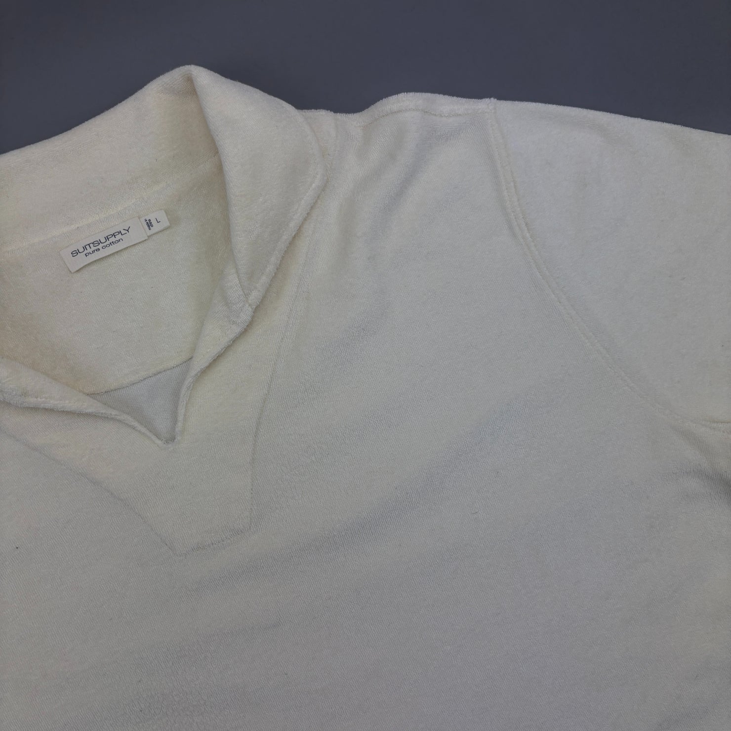 Beige Suitsupply Polo Shirt - Men L - Very Good - Revaleur
