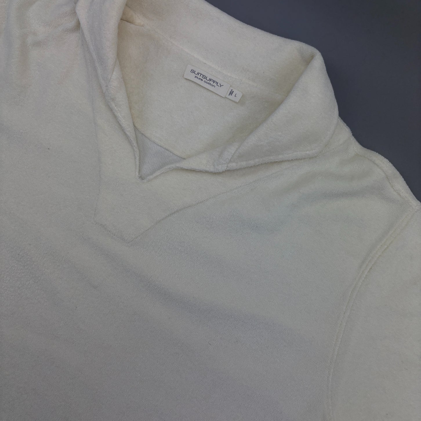 Beige Suitsupply Polo Shirt - Men L - Very Good - Revaleur