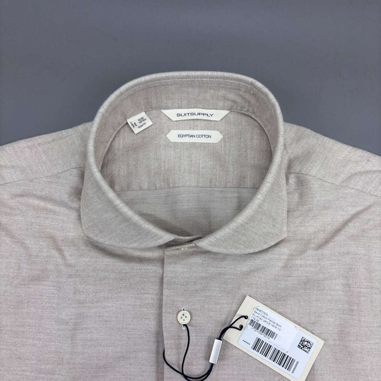 Beige Suitsupply Shirt - 42 - New With Tags - Revaleur