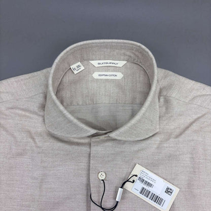 Beige Suitsupply Shirt - 42 - New With Tags - Revaleur