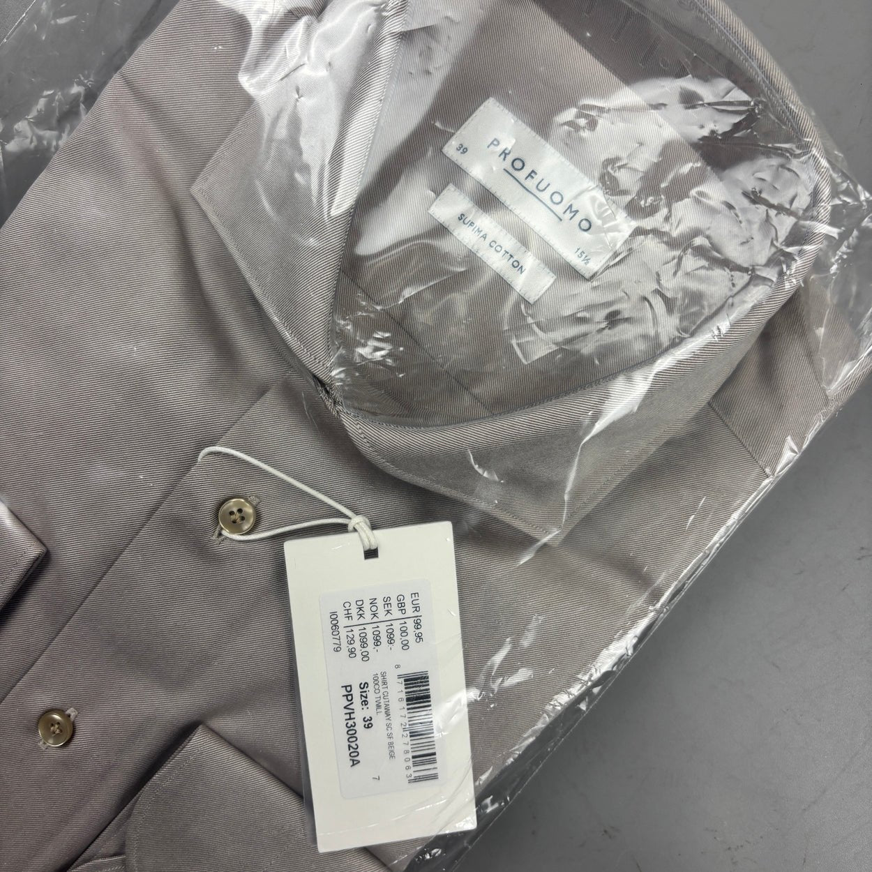 Beige Suitsupply Shirt - Men 39 - New With Tags - Revaleur