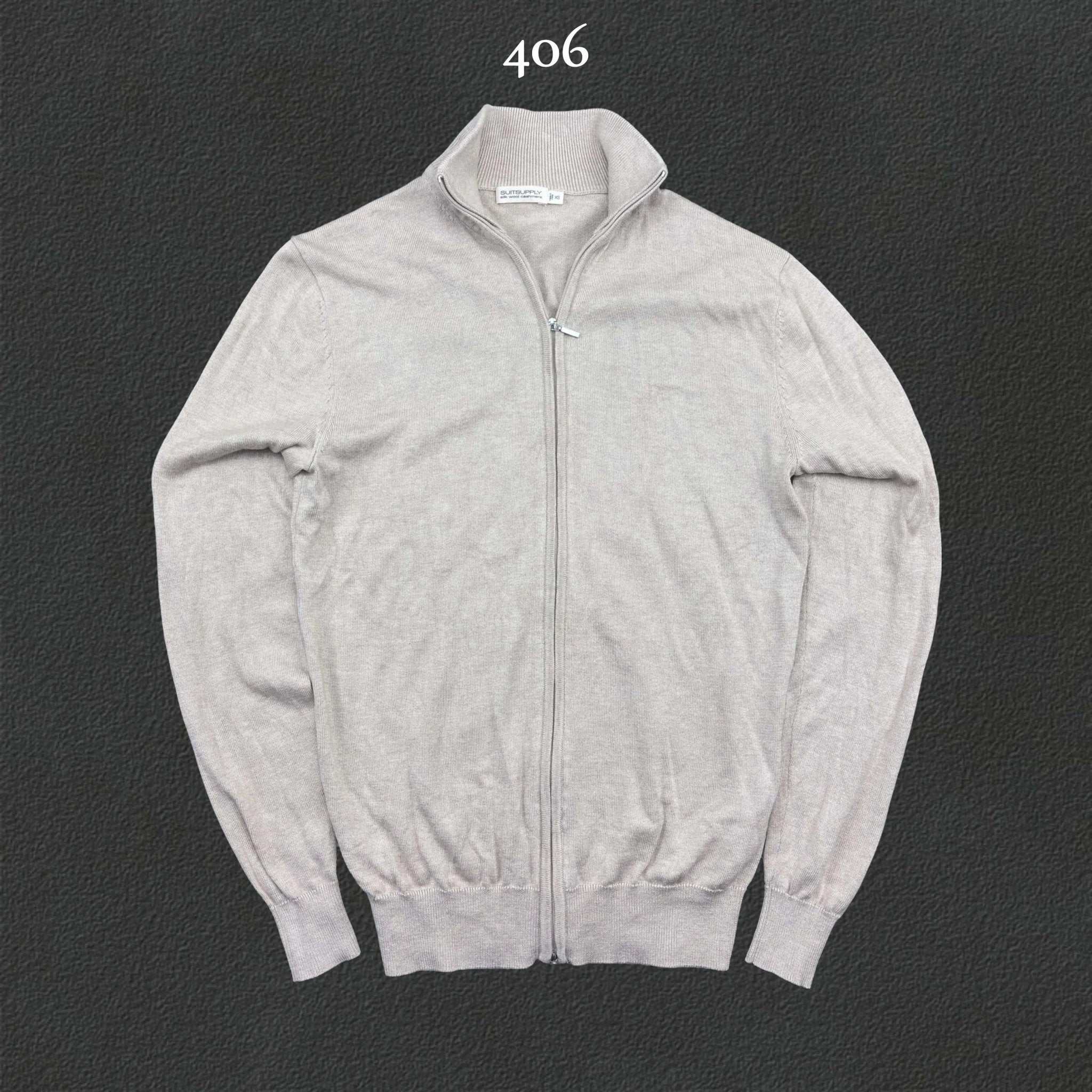 Beige Suitsupply Zip Vest - Men XS - Very Good - Revaleur