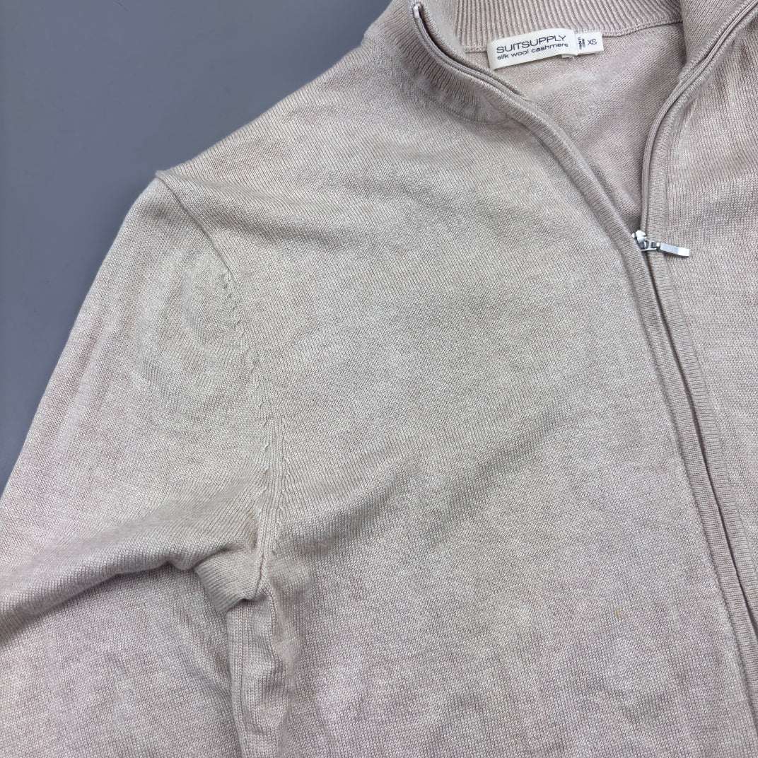 Beige Suitsupply Zip Vest - Men XS - Very Good - Revaleur
