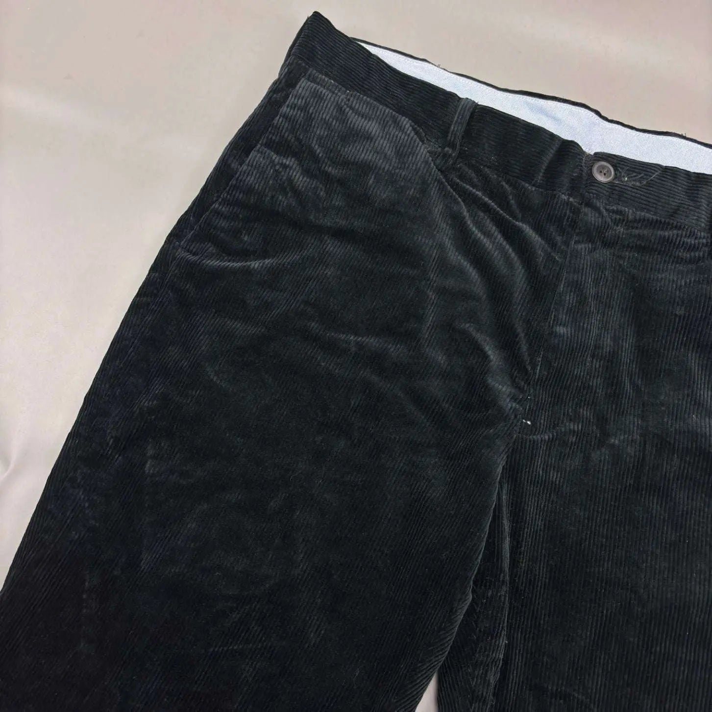 Black Corduroy Trousers Ralph Lauren - W38 - Excellent Condition - Revaleur