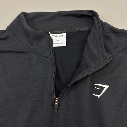 Black Gymshark Half Zip - Women XL - Very Good - Revaleur