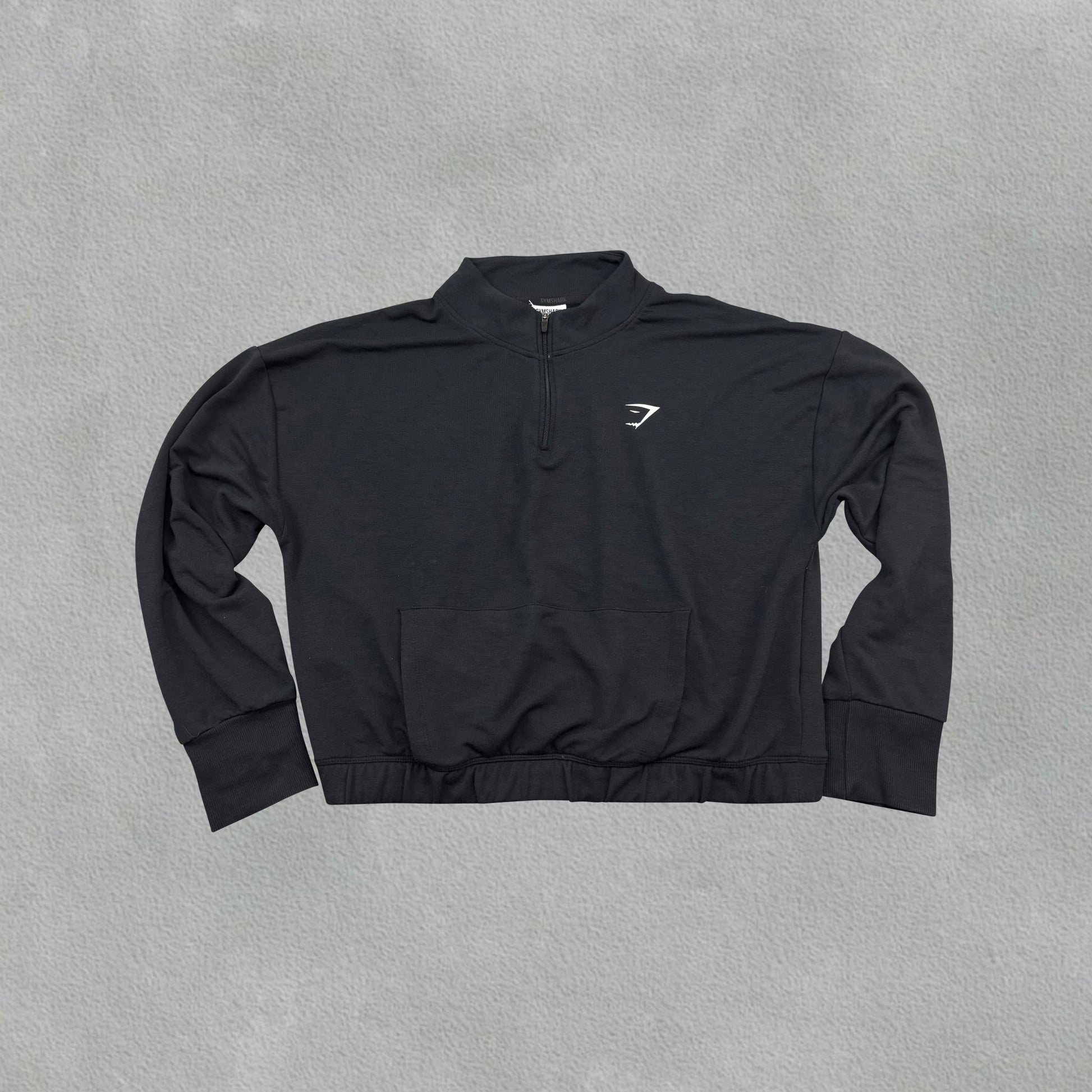 Black Gymshark Half Zip - Women XL - Very Good - Revaleur