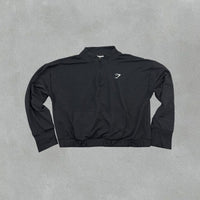 Black Gymshark Half Zip - Women XL - Very Good - Revaleur