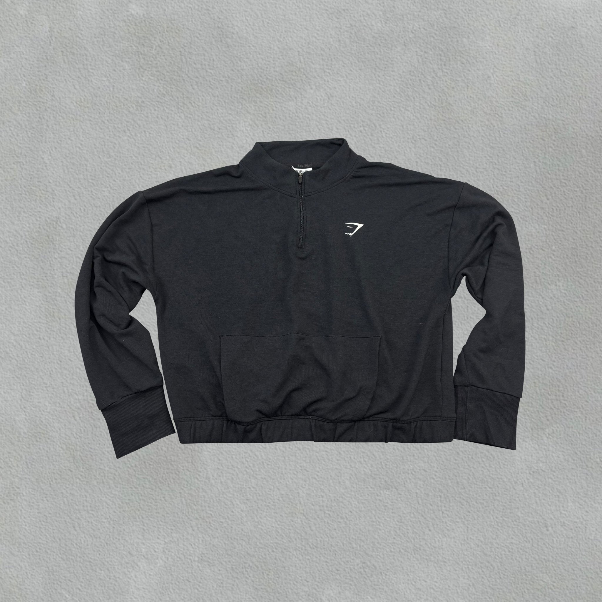 Black Gymshark Half Zip - Women XL - Very Good - Revaleur