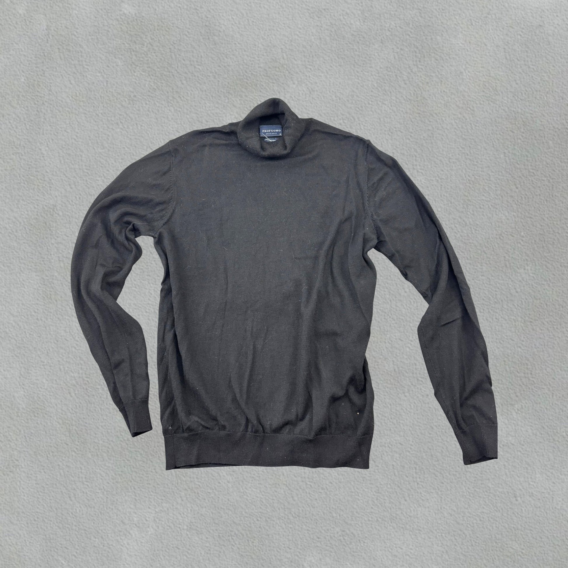 Black Profuomo Turtleneck - Men M - New - Revaleur