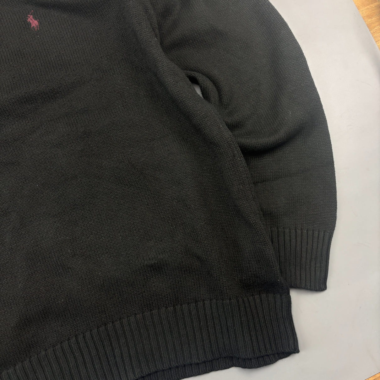 Black Ralph Lauren Buttoned Sweater - Men XXL - New - Revaleur