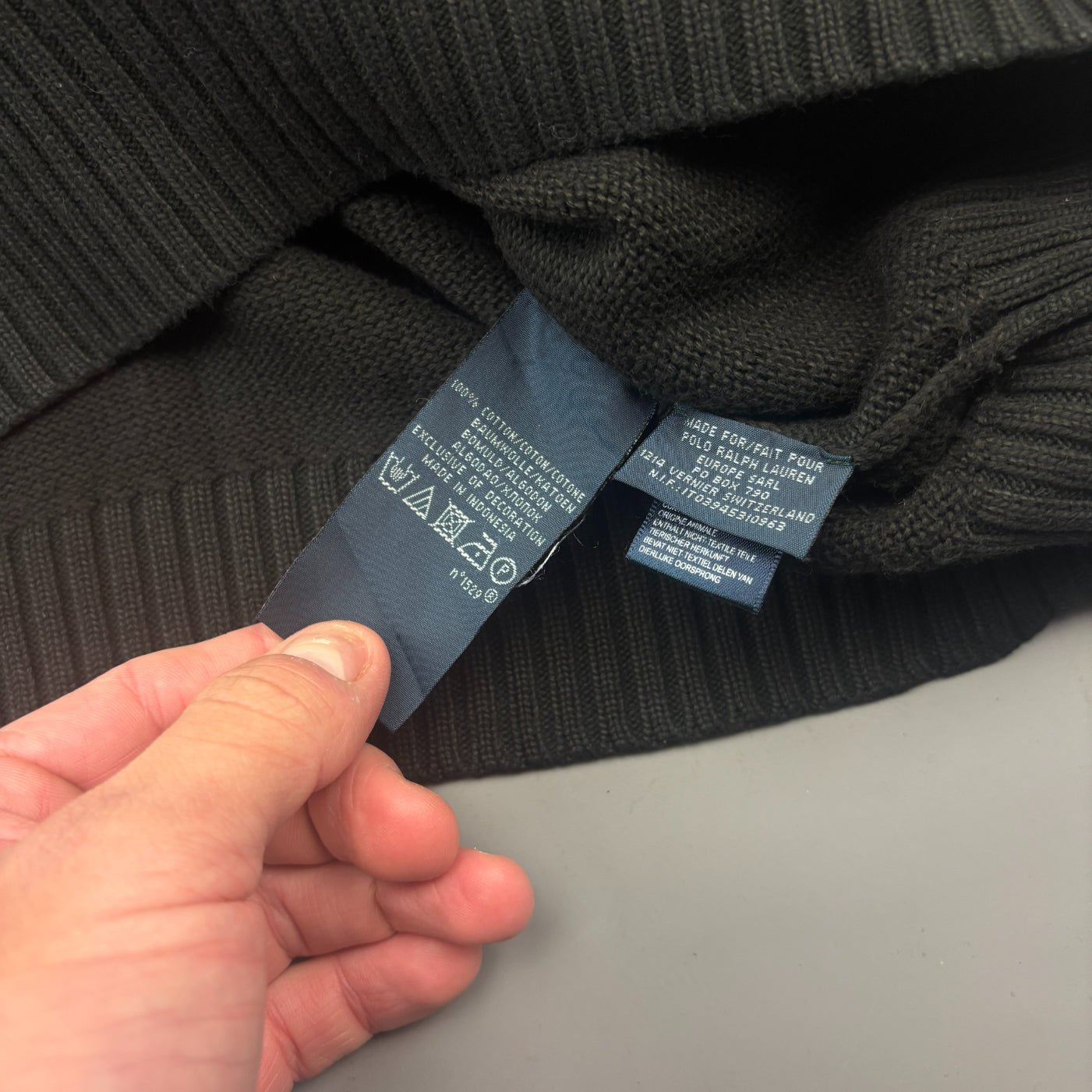 Black Ralph Lauren Buttoned Sweater - Men XXL - New - Revaleur