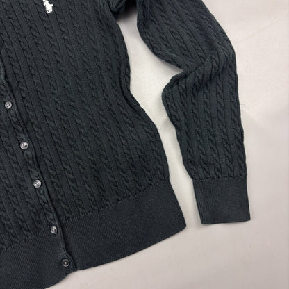 Black Ralph Lauren Cardigan - Girls XL - Very Good - Revaleur