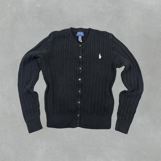 Black Ralph Lauren Cardigan - Girls XL - Very Good - Revaleur