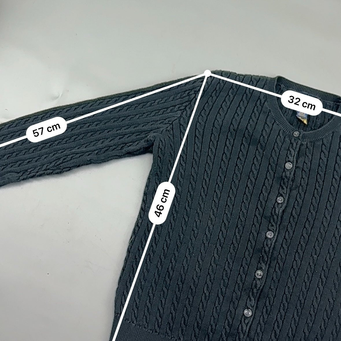 Black Ralph Lauren Cardigan - Girls XL - Very Good - Revaleur