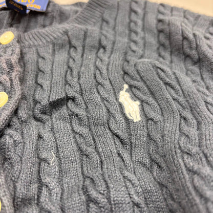 Black Ralph Lauren Cardigan Knitted Sweater - XL (Kids) - Excellent Condition - Revaleur