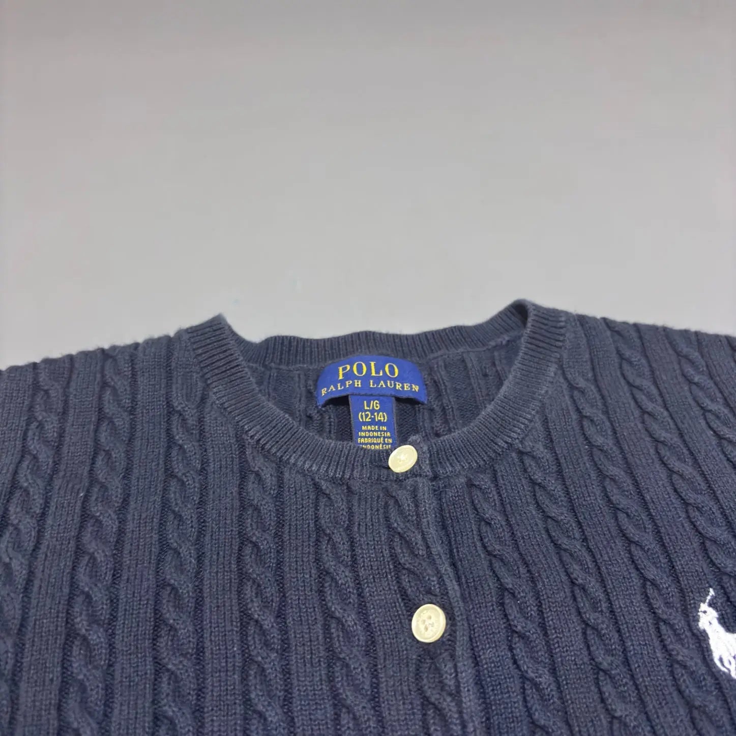 Black Ralph Lauren Cardigan - L (Kids) - New, Never Worn - Revaleur