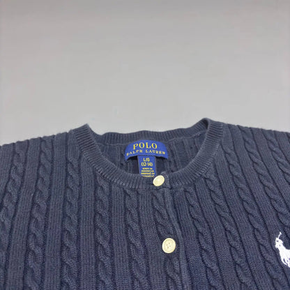 Black Ralph Lauren Cardigan - L (Kids) - New, Never Worn - Revaleur