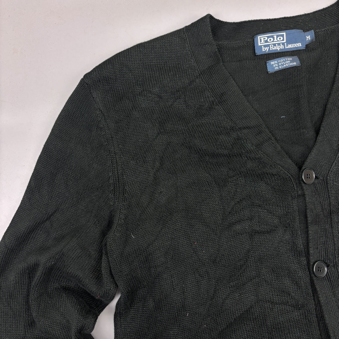 Black Ralph Lauren Cardigan - Men M - Very Good - Revaleur