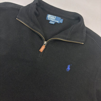 Black Ralph Lauren Half Zip - Men L - Very Good - Revaleur
