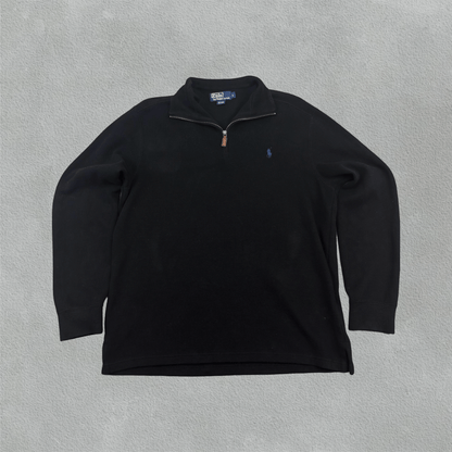Black Ralph Lauren Half Zip - Men L - Very Good - Revaleur
