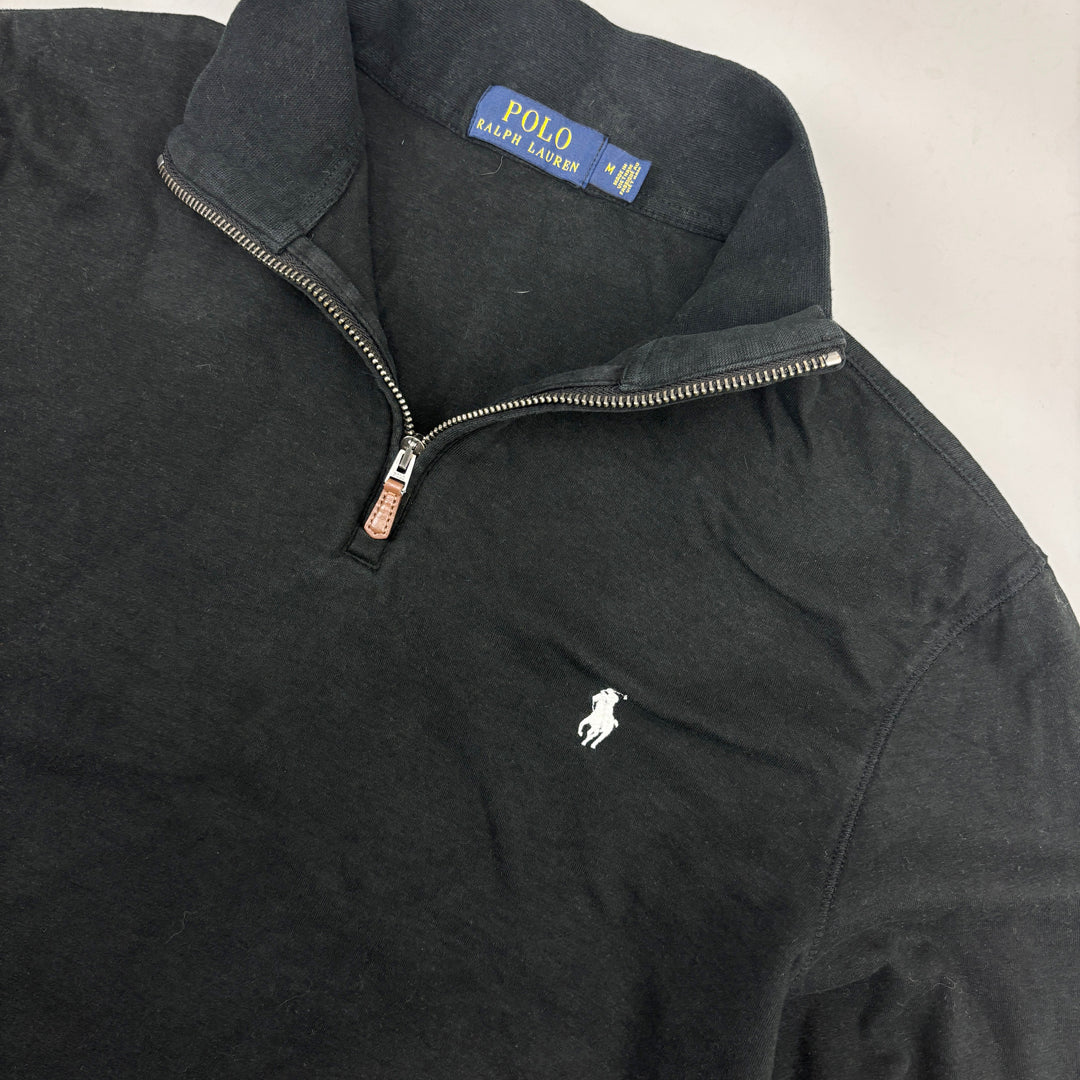 Black Ralph Lauren Half Zip - Men M - Very Good - Revaleur