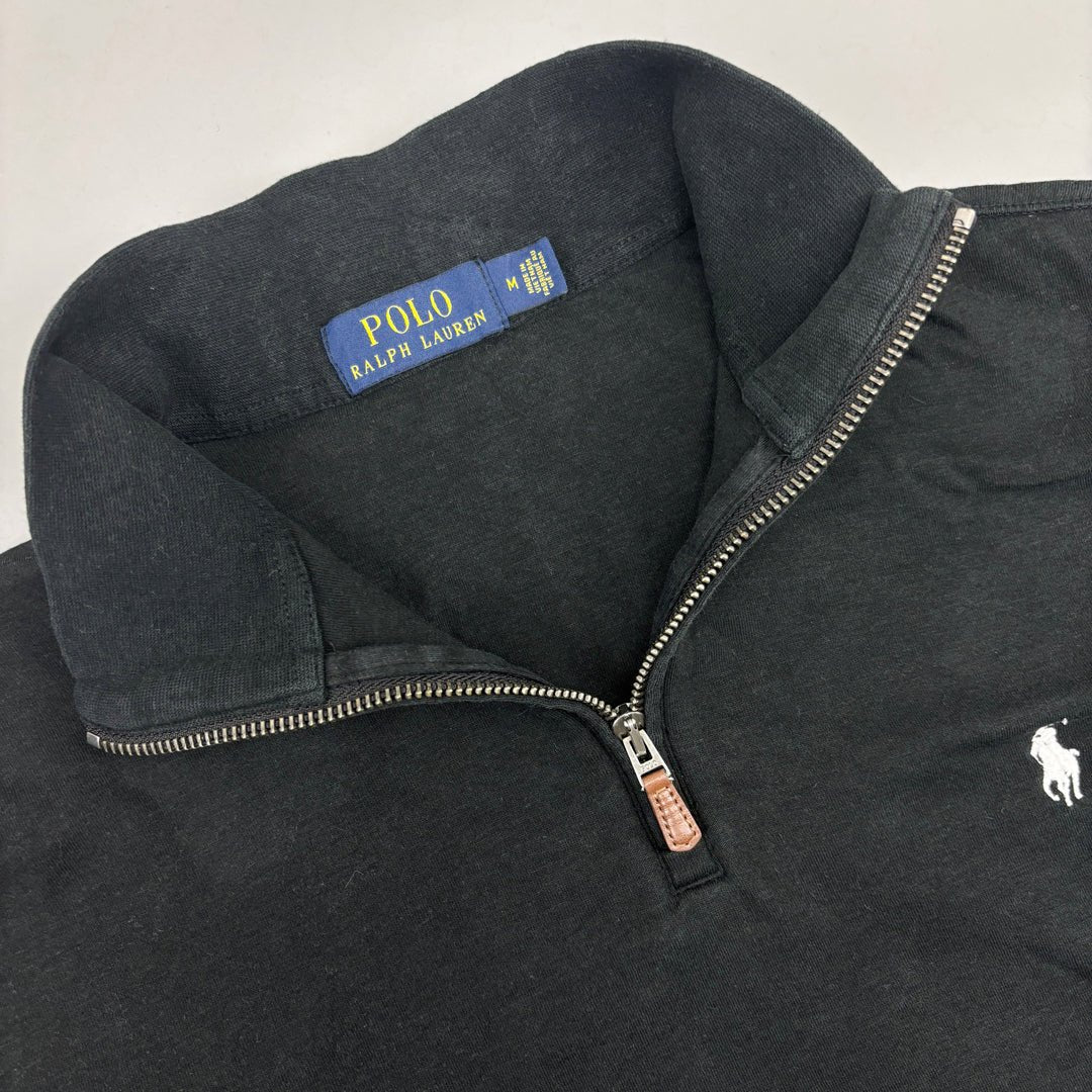 Black Ralph Lauren Half Zip - Men M - Very Good - Revaleur