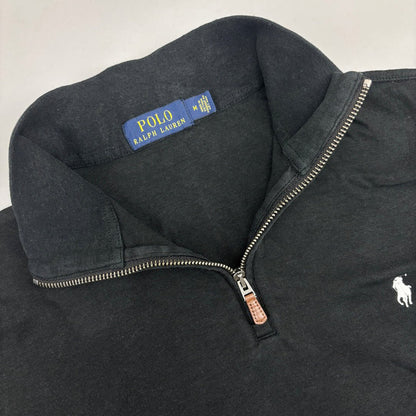 Black Ralph Lauren Half Zip - Men M - Very Good - Revaleur