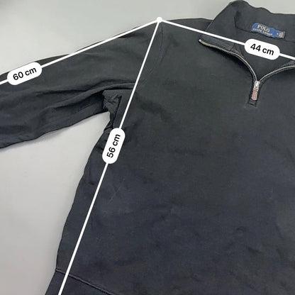 Black Ralph Lauren Half Zip - Men M - Very Good - Revaleur