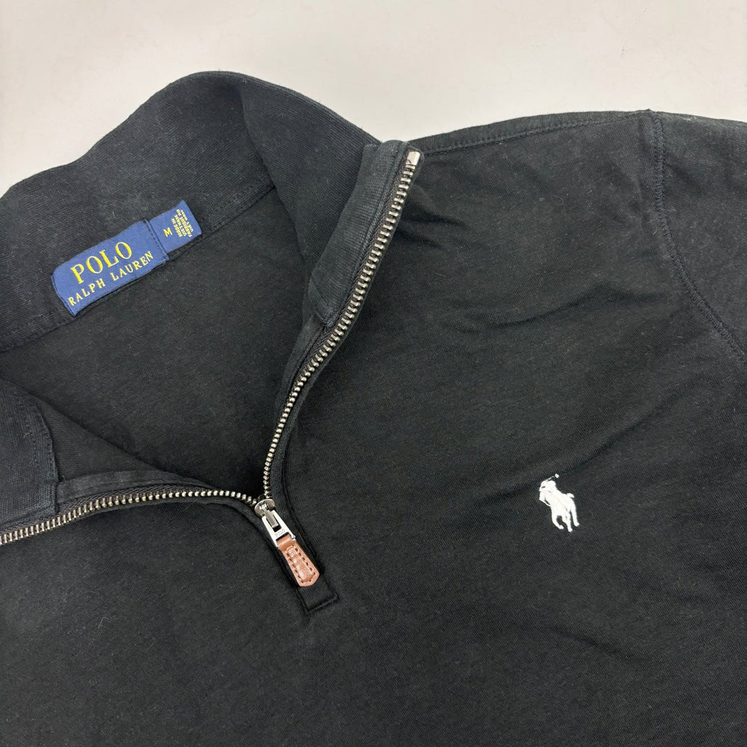 Black Ralph Lauren Half Zip - Men M - Very Good - Revaleur