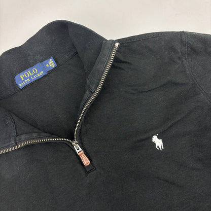 Black Ralph Lauren Half Zip - Men M - Very Good - Revaleur