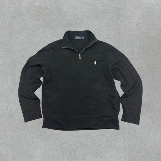 Black Ralph Lauren Half Zip - Men M - Very Good - Revaleur