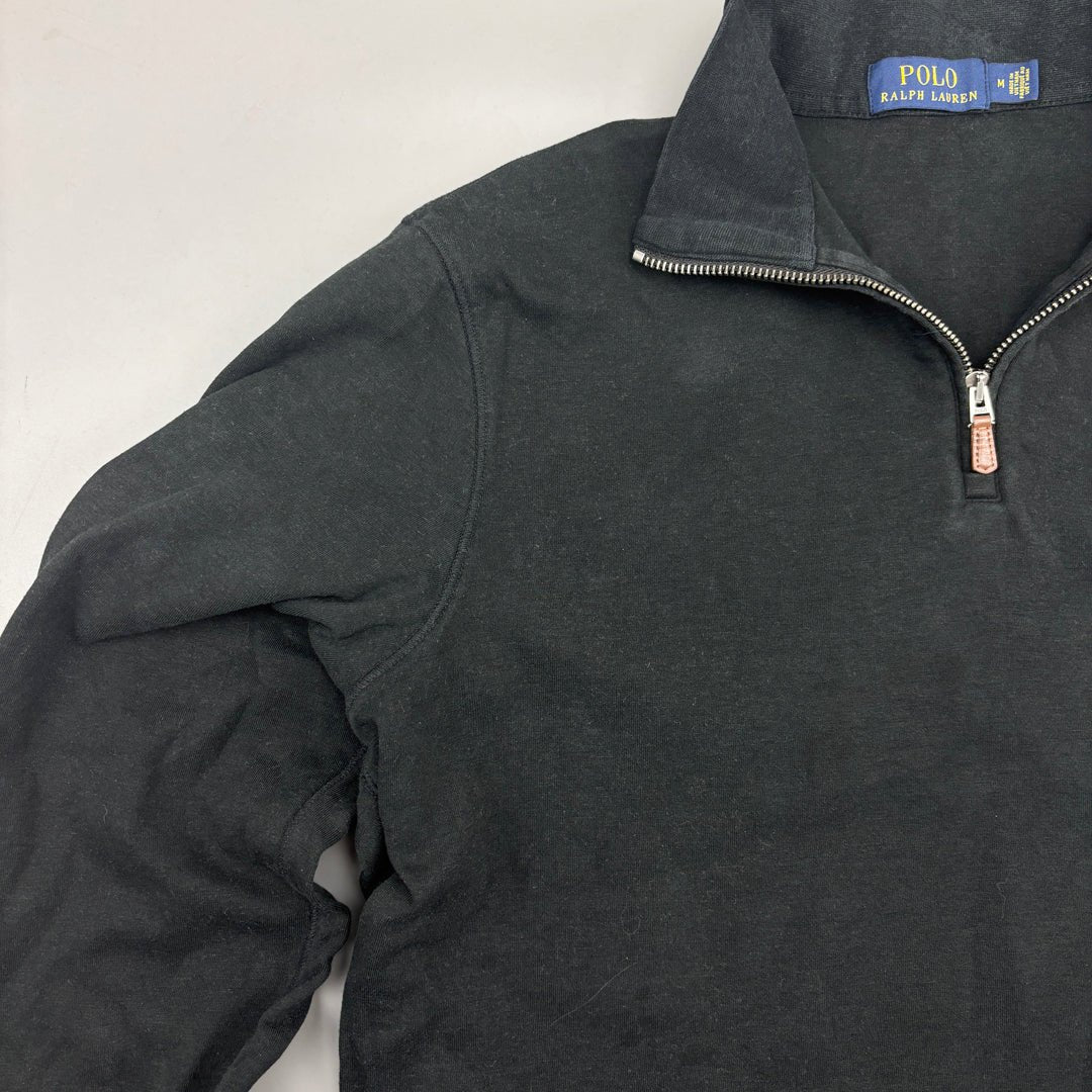 Black Ralph Lauren Half Zip - Men M - Very Good - Revaleur