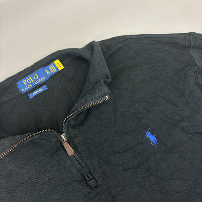 Black Ralph Lauren Half Zip - Men XL - Very Good - Revaleur