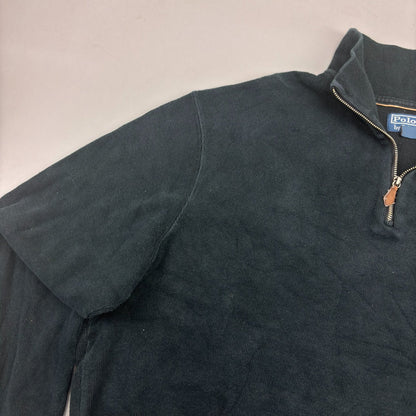 Black Ralph Lauren Half Zip - Men XL - Very Good - Revaleur