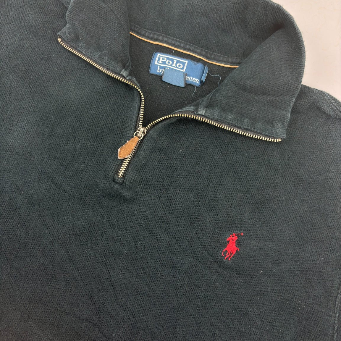 Black Ralph Lauren Half Zip - Men XL - Very Good - Revaleur